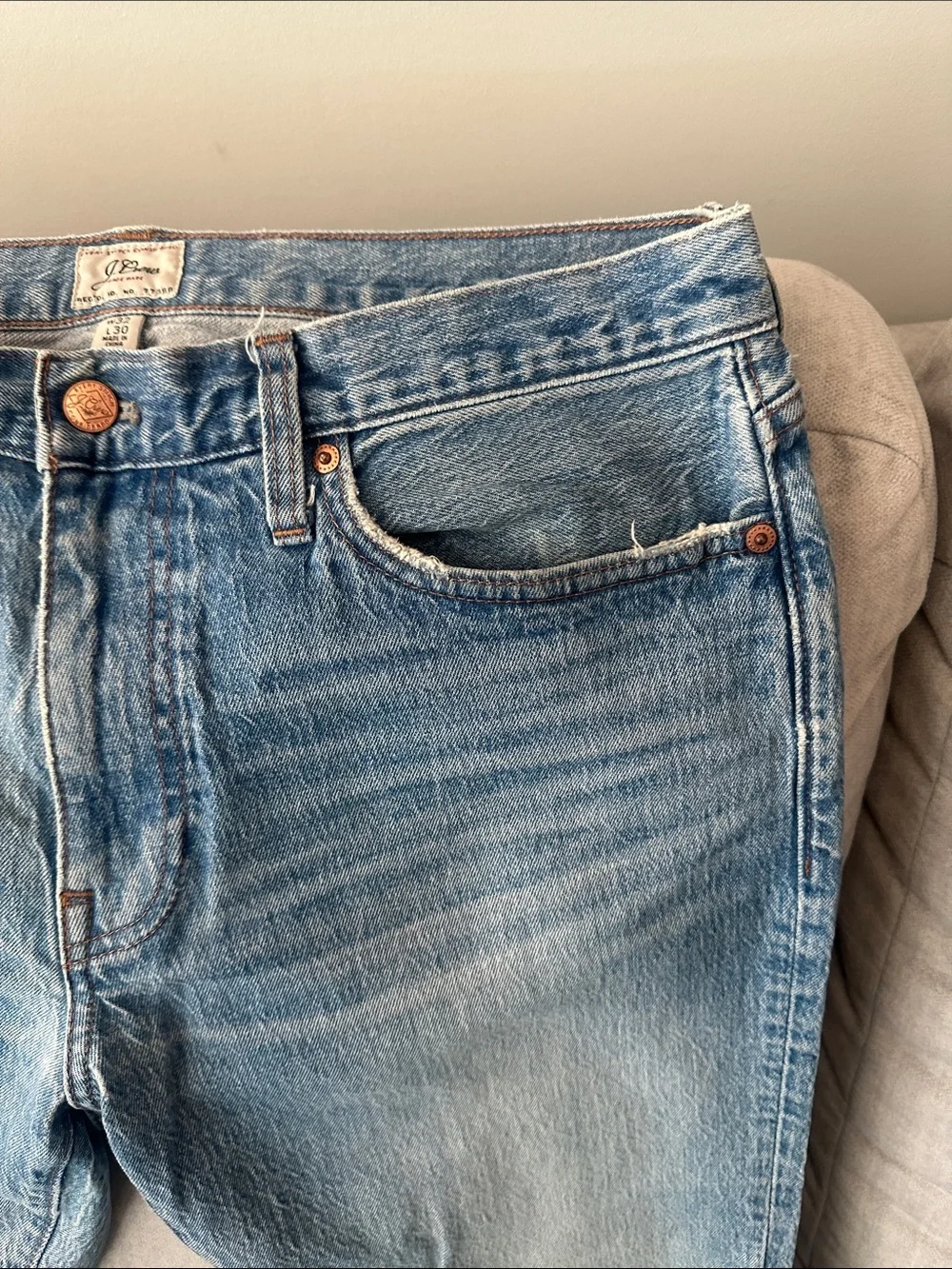 J. Crew Men’s Light Blue Straight Jeans